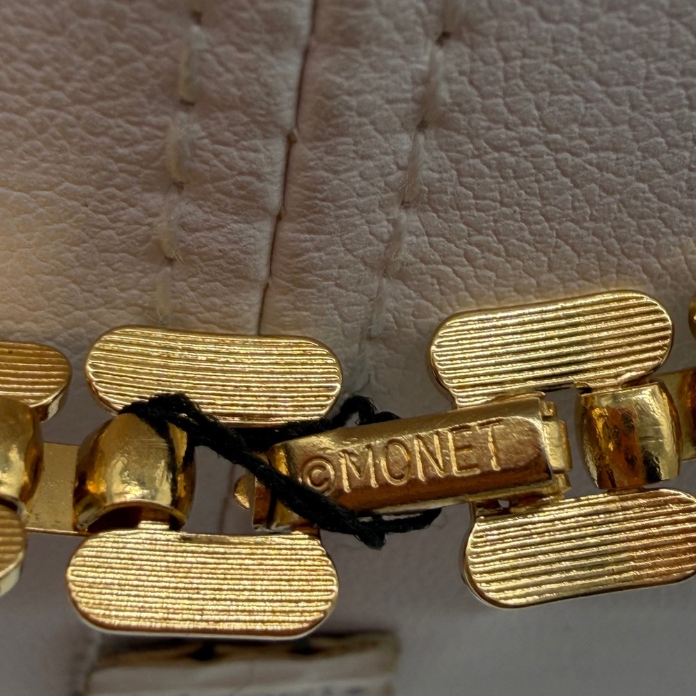 Vintage‎ Monet Gold Tone Link Necklace Signed w/ Original Tag Monet NYC - Picture 5 of 7